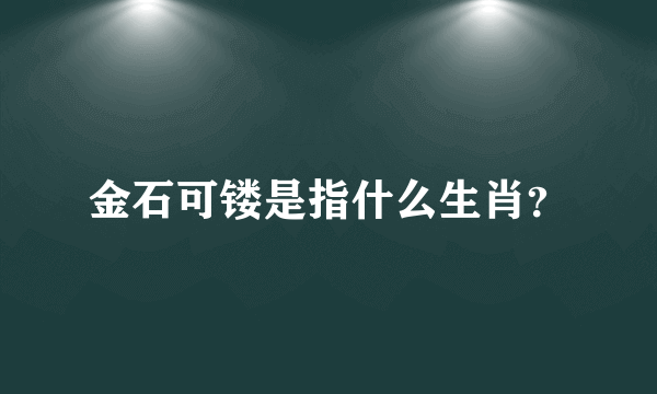 金石可镂是指什么生肖？