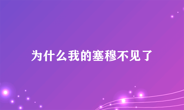 为什么我的塞穆不见了