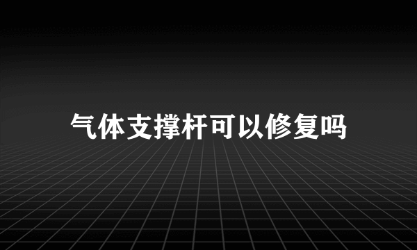 气体支撑杆可以修复吗