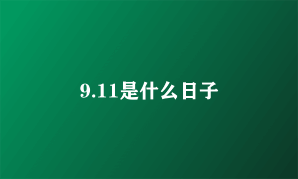 9.11是什么日子