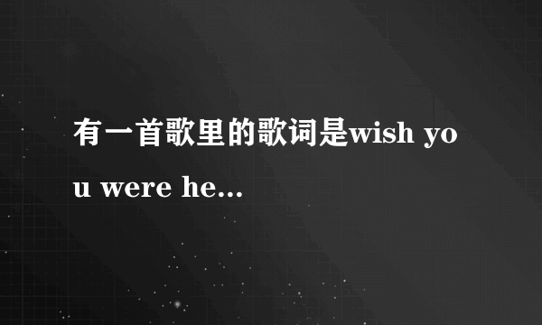 有一首歌里的歌词是wish you were here,不是艾薇儿的