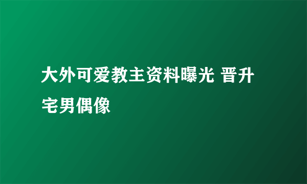 大外可爱教主资料曝光 晋升宅男偶像