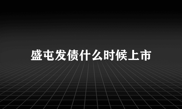 盛屯发债什么时候上市