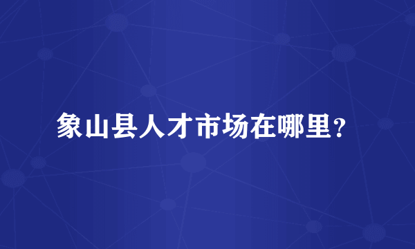 象山县人才市场在哪里？