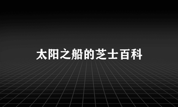 太阳之船的芝士百科