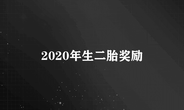 2020年生二胎奖励