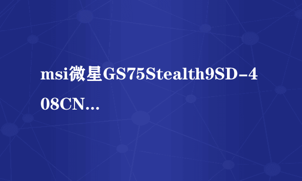 msi微星GS75Stealth9SD-408CN肿么装win10系统|msi微星GS75Stealth9SD...