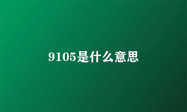 9105是什么意思