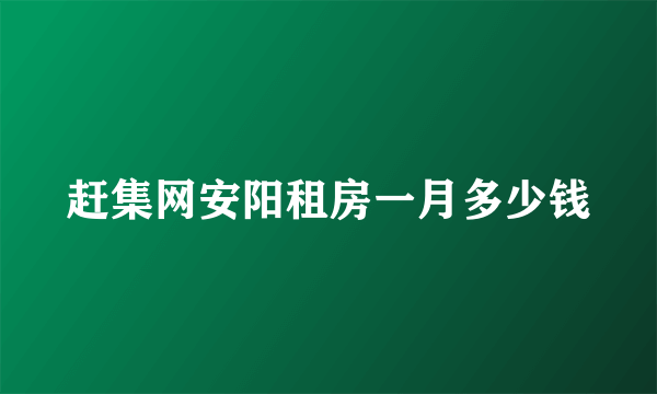 赶集网安阳租房一月多少钱