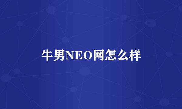 牛男NEO网怎么样