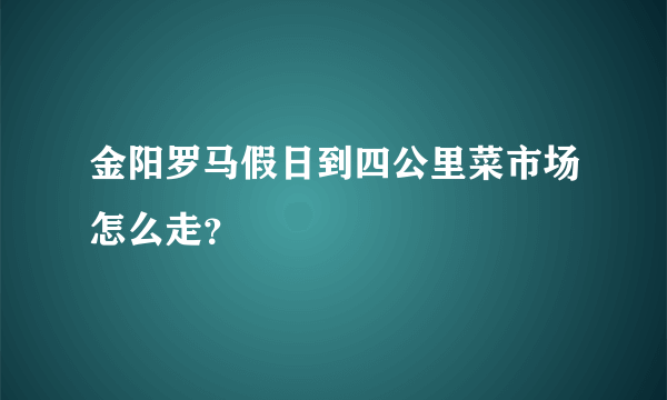 金阳罗马假日到四公里菜市场怎么走？