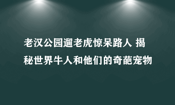 老汉公园遛老虎惊呆路人 揭秘世界牛人和他们的奇葩宠物