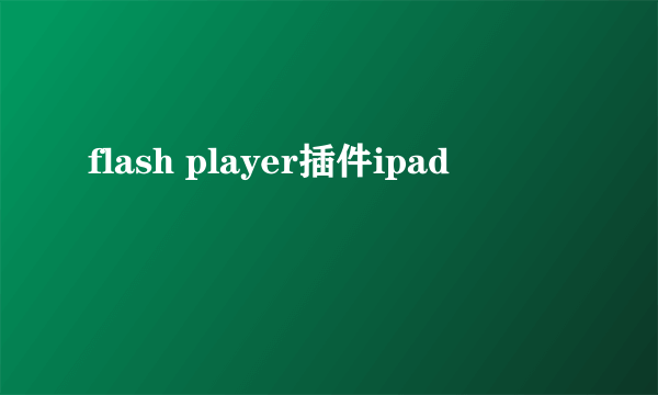 flash player插件ipad