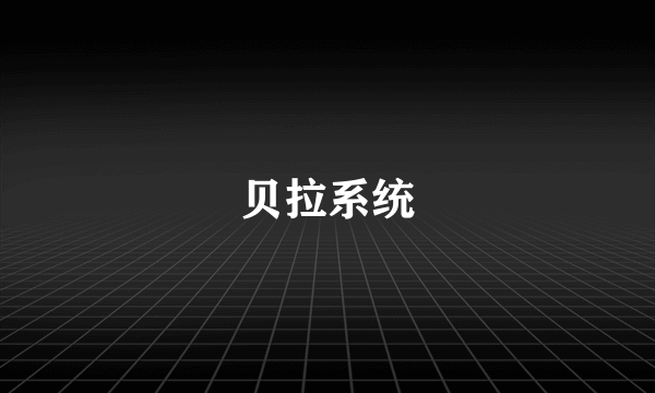 贝拉系统