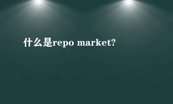 什么是repo market?