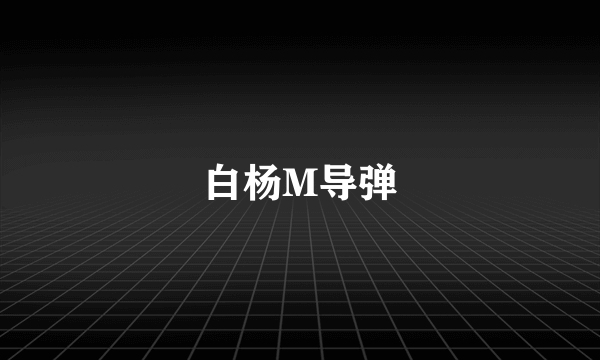 白杨M导弹