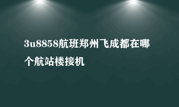 3u8858航班郑州飞成都在哪个航站楼接机