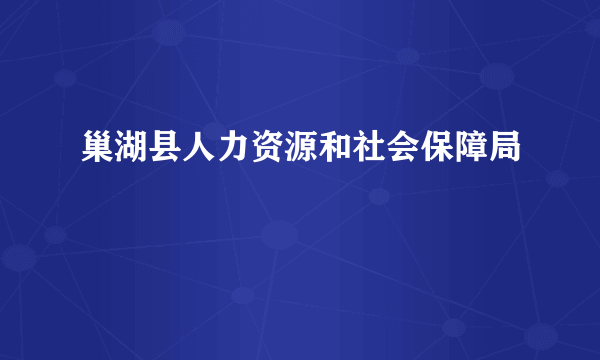 巢湖县人力资源和社会保障局