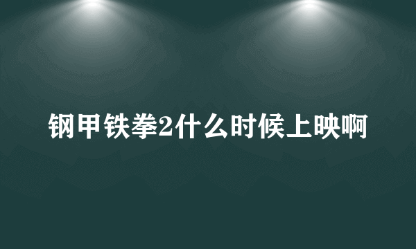 钢甲铁拳2什么时候上映啊