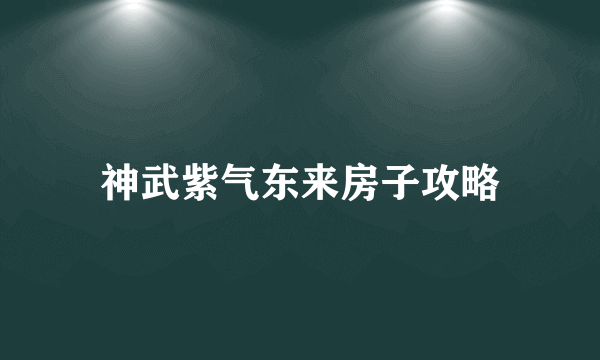 神武紫气东来房子攻略