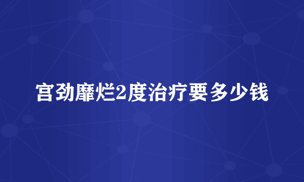 宫劲靡烂2度治疗要多少钱