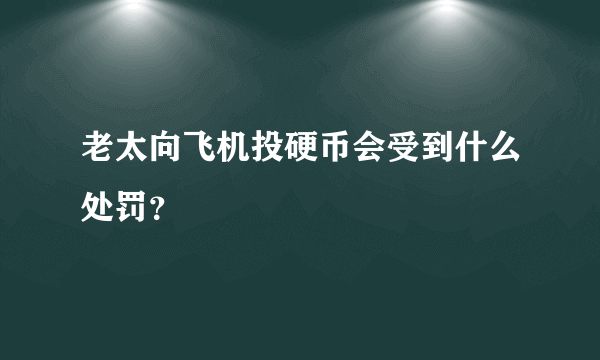 老太向飞机投硬币会受到什么处罚？