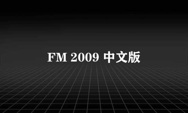 FM 2009 中文版