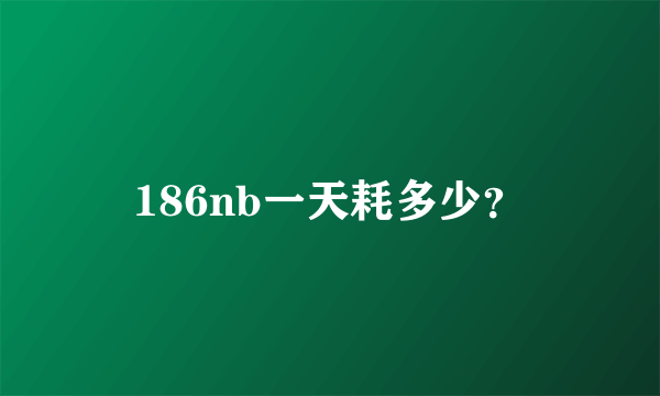 186nb一天耗多少？