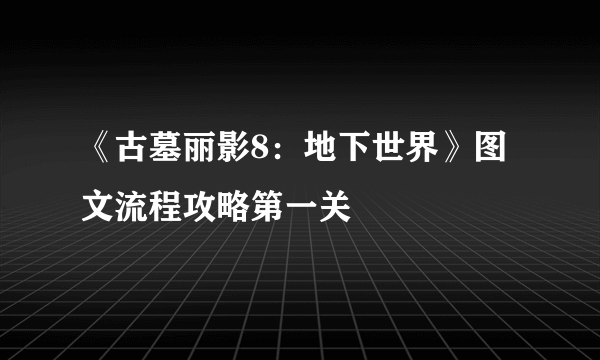 《古墓丽影8：地下世界》图文流程攻略第一关