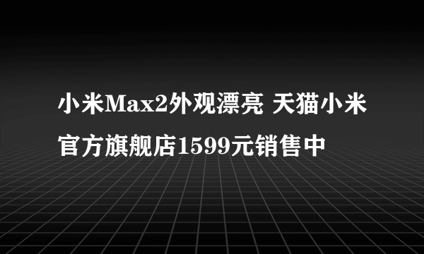 小米Max2外观漂亮 天猫小米官方旗舰店1599元销售中