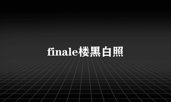 finale楼黑白照