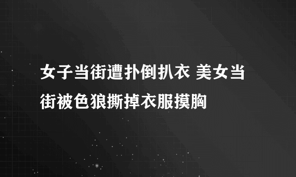 女子当街遭扑倒扒衣 美女当街被色狼撕掉衣服摸胸