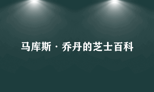 马库斯·乔丹的芝士百科