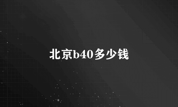 北京b40多少钱