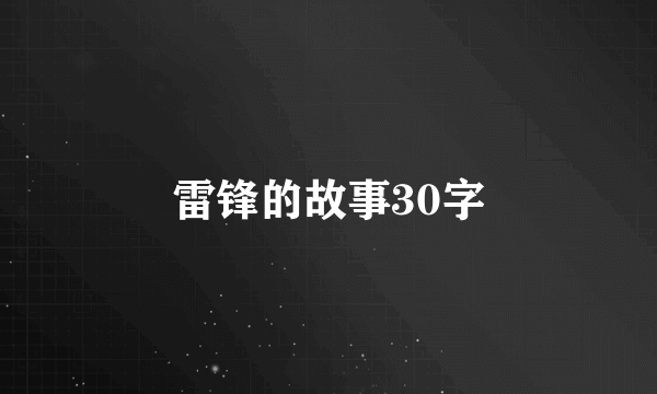 雷锋的故事30字