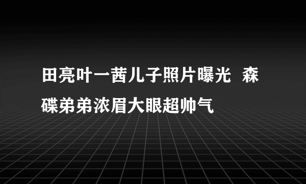 田亮叶一茜儿子照片曝光  森碟弟弟浓眉大眼超帅气