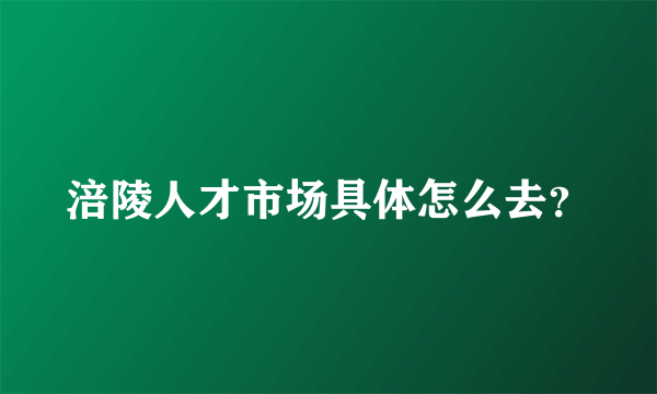 涪陵人才市场具体怎么去？