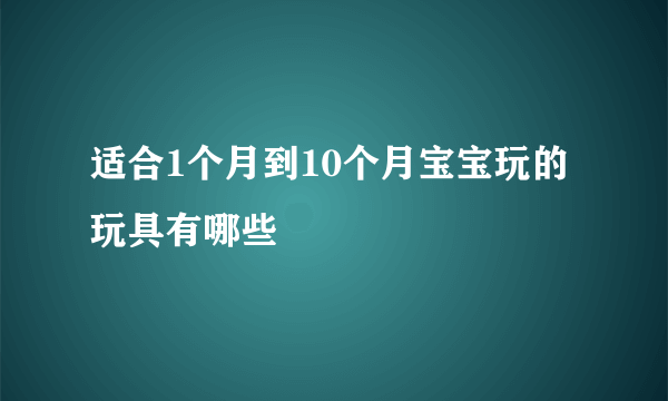 适合1个月到10个月宝宝玩的玩具有哪些