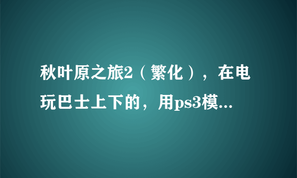 秋叶原之旅2（繁化），在电玩巴士上下的，用ps3模拟器怎么搞不定？没有pkg。。。