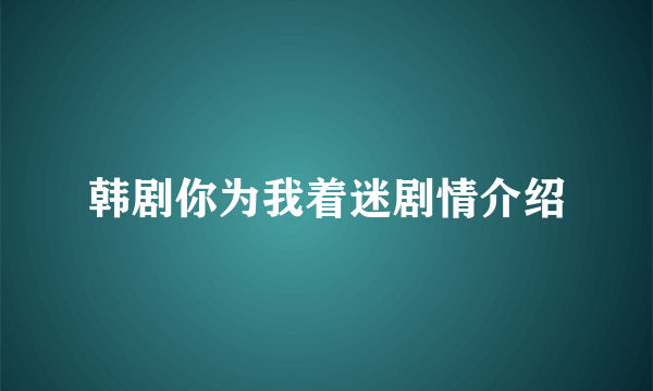 韩剧你为我着迷剧情介绍