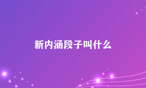 新内涵段子叫什么