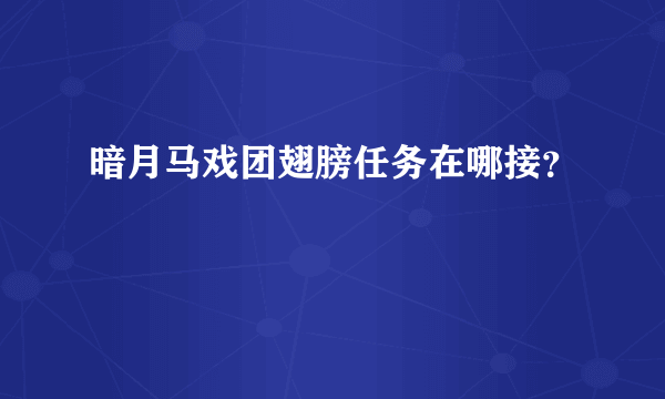 暗月马戏团翅膀任务在哪接？