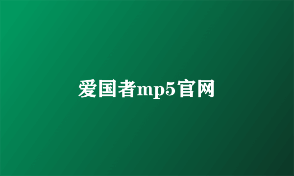 爱国者mp5官网