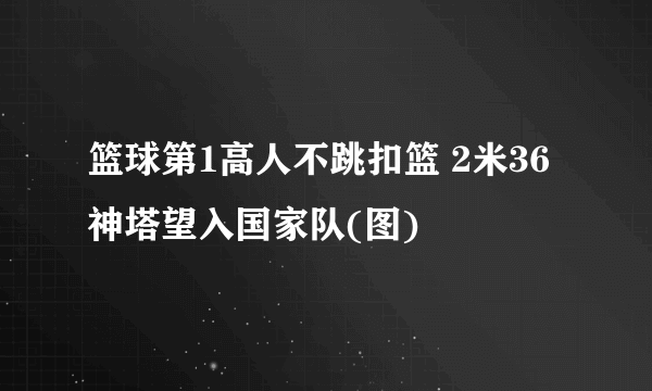 篮球第1高人不跳扣篮 2米36神塔望入国家队(图)