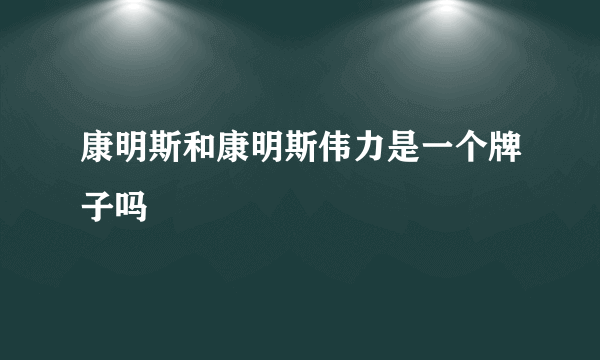 康明斯和康明斯伟力是一个牌子吗