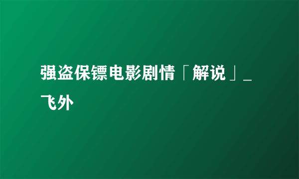 强盗保镖电影剧情「解说」_飞外