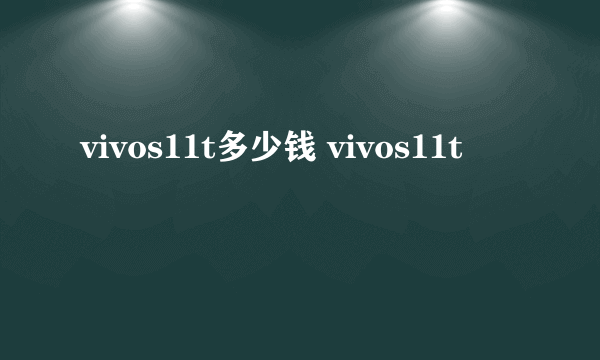 vivos11t多少钱 vivos11t