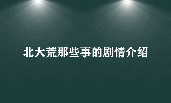 北大荒那些事的剧情介绍