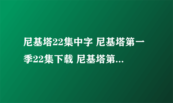 尼基塔22集中字 尼基塔第一季22集下载 尼基塔第一季全集