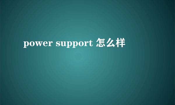 power support 怎么样